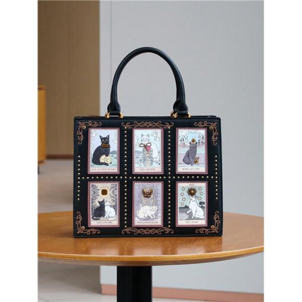Tarot Card Diamond Cat Tote Bag - Picture 8 of 8